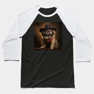Cowboy Dog - Pekingese Baseball T-Shirt